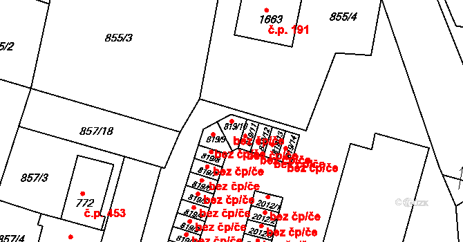 Prachatice 42695627 na parcele st. 819/10 v KÚ Prachatice, Katastrální mapa