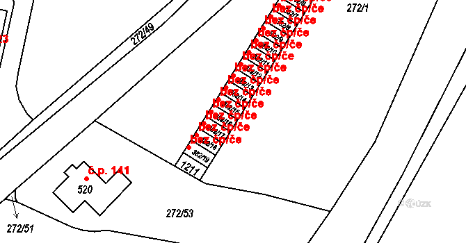 Lenora 43615627 na parcele st. 382/15 v KÚ Lenora, Katastrální mapa
