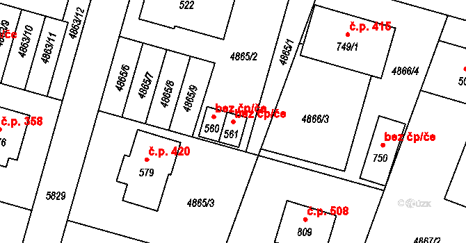 Mohelno 44118627 na parcele st. 561 v KÚ Mohelno, Katastrální mapa