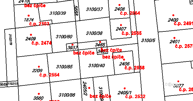 Břeclav 47220627 na parcele st. 3467 v KÚ Břeclav, Katastrální mapa