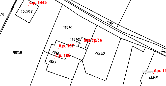 Orlová 107046628 na parcele st. 1841/3 v KÚ Horní Lutyně, Katastrální mapa