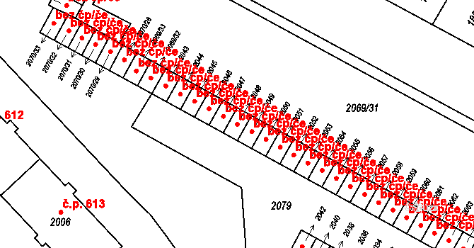 Krnov 45608628 na parcele st. 2048 v KÚ Krnov-Horní Předměstí, Katastrální mapa