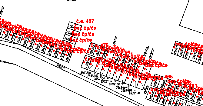 Litoměřice 47616628 na parcele st. 2563/18 v KÚ Litoměřice, Katastrální mapa