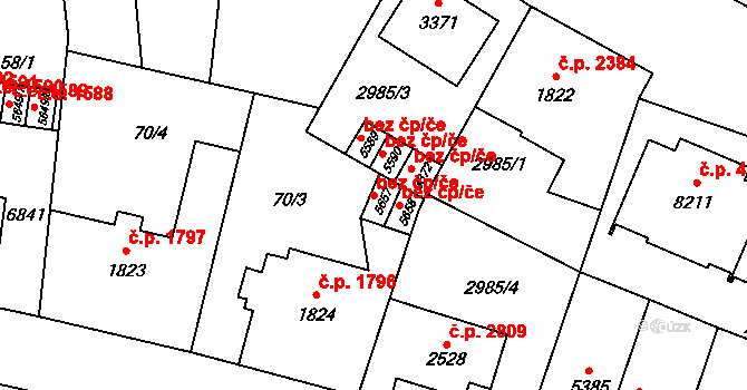 Zlín 41184629 na parcele st. 5657 v KÚ Zlín, Katastrální mapa