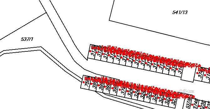 Třebíč 44129629 na parcele st. 3130 v KÚ Třebíč, Katastrální mapa