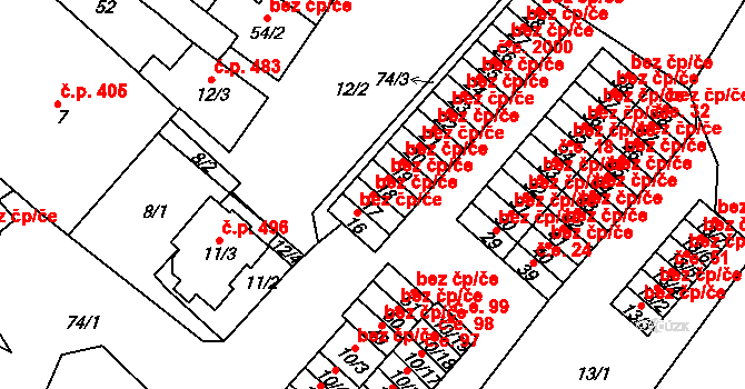 Teplice 45136629 na parcele st. 17 v KÚ Sobědruhy, Katastrální mapa