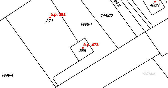 Libhošť 473 na parcele st. 585 v KÚ Libhošť, Katastrální mapa
