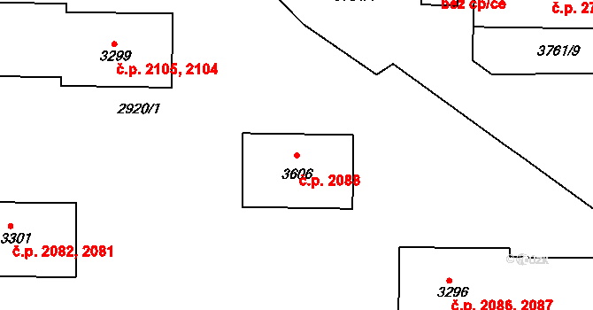 Rakovník II 2088, Rakovník na parcele st. 3606 v KÚ Rakovník, Katastrální mapa