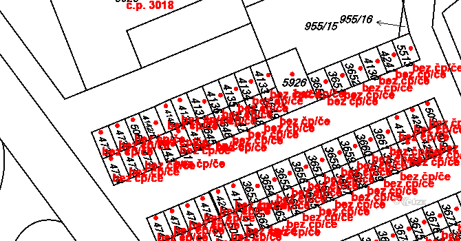 Kroměříž 44994630 na parcele st. 3646 v KÚ Kroměříž, Katastrální mapa