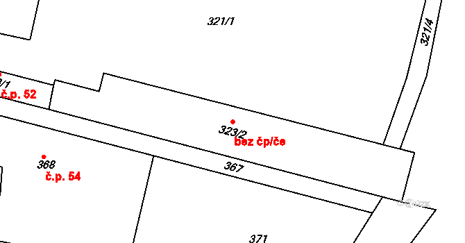Bohuslavice 46423630 na parcele st. 323/2 v KÚ Bohuslavice nad Metují, Katastrální mapa