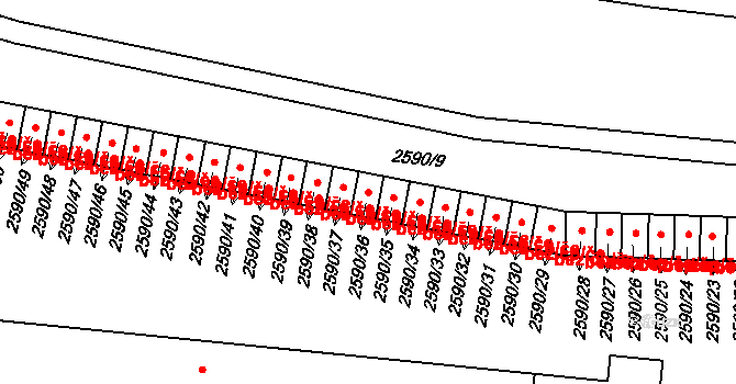 Holešov 47592630 na parcele st. 2590/36 v KÚ Holešov, Katastrální mapa