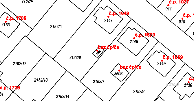 Svitavy 48402630 na parcele st. 3609 v KÚ Svitavy-předměstí, Katastrální mapa
