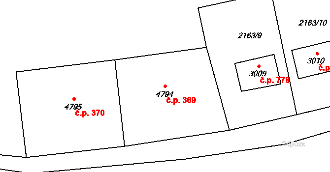 Beroun-Závodí 369, Beroun na parcele st. 4794 v KÚ Beroun, Katastrální mapa