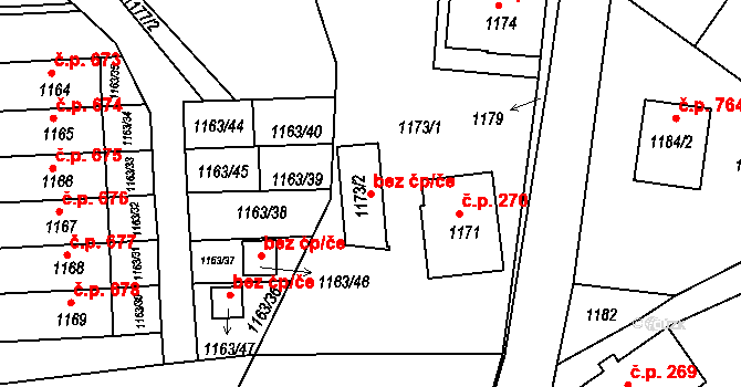 Rychnov u Jablonce nad Nisou 96181630 na parcele st. 1173/2 v KÚ Rychnov u Jablonce nad Nisou, Katastrální mapa