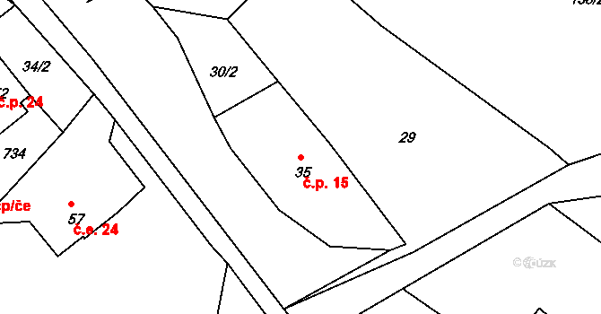 Lípa 108, Merklín na parcele st. 35 v KÚ Lípa, Katastrální mapa