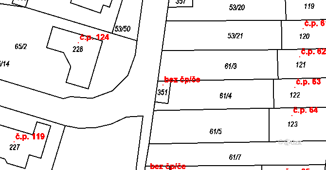 Čížová 120502631 na parcele st. 351 v KÚ Nová Ves u Čížové, Katastrální mapa
