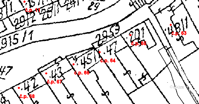 Nenkovice 64 na parcele st. 47 v KÚ Nenkovice, Katastrální mapa