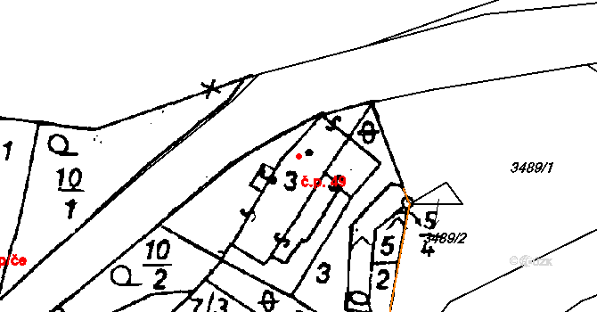 Poříčí nad Sázavou 49 na parcele st. 3 v KÚ Poříčí nad Sázavou, Katastrální mapa