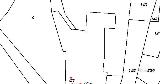 Bilina 7, Veselíčko na parcele st. 6/1 v KÚ Bilina, Katastrální mapa