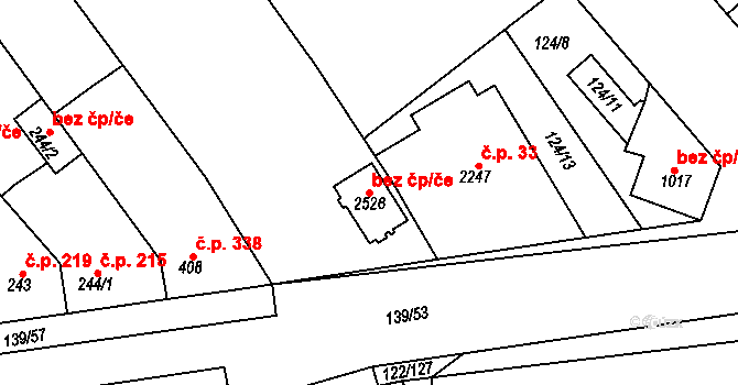 Kralupy nad Vltavou 43130631 na parcele st. 2526 v KÚ Lobeček, Katastrální mapa