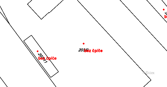 Žleby 44030631 na parcele st. 203/9 v KÚ Žleby, Katastrální mapa