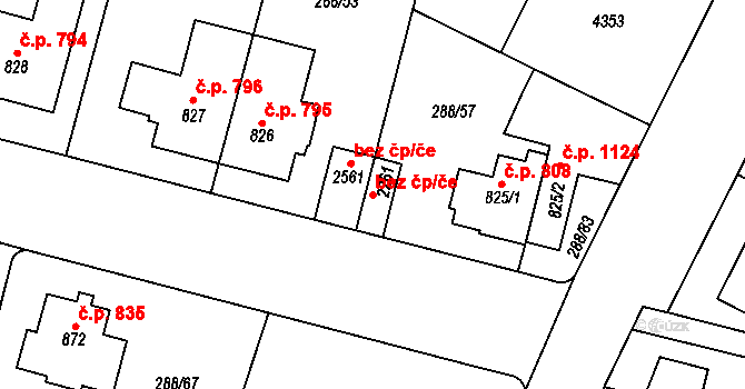 Kyjov 44580631 na parcele st. 2261 v KÚ Kyjov, Katastrální mapa