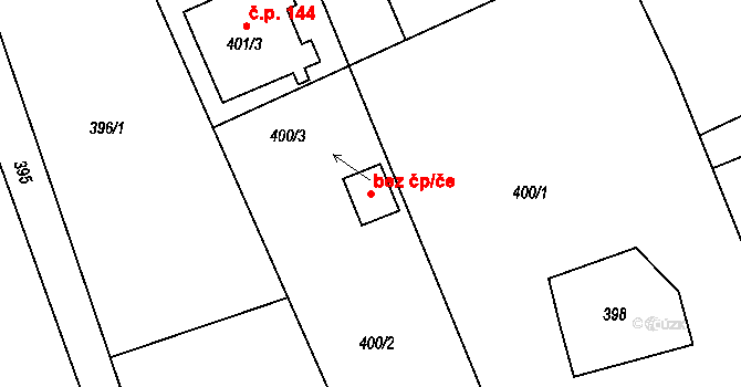 Havířov 44623631 na parcele st. 400/3 v KÚ Dolní Datyně, Katastrální mapa