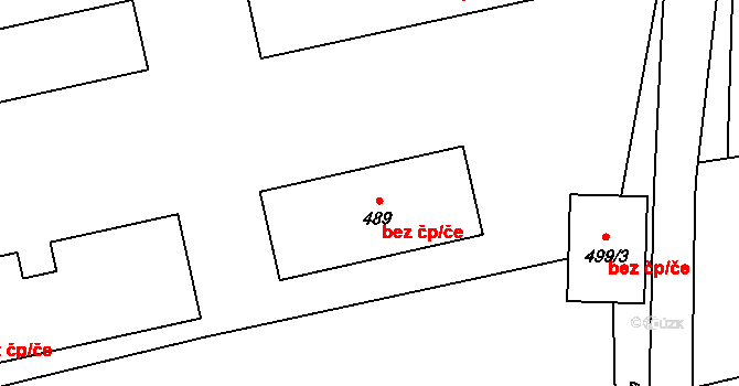 Skalička 44655631 na parcele st. 489 v KÚ Skalička u Hranic, Katastrální mapa