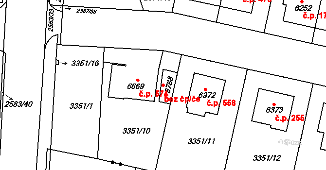 Pardubice 46738631 na parcele st. 8788 v KÚ Pardubice, Katastrální mapa