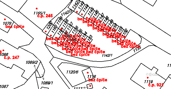 Valtice 47010631 na parcele st. 1153 v KÚ Valtice, Katastrální mapa