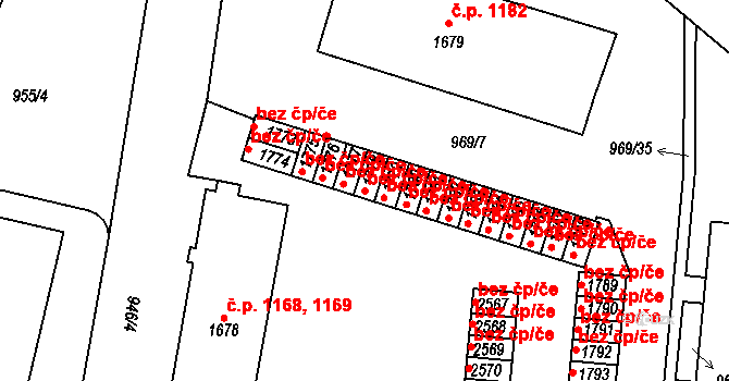 Ústí nad Orlicí 48532631 na parcele st. 1778 v KÚ Ústí nad Orlicí, Katastrální mapa