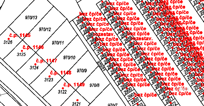 Sušice 50391631 na parcele st. 2893 v KÚ Sušice nad Otavou, Katastrální mapa
