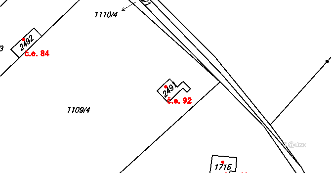 Sušice III 92, Sušice na parcele st. 2491 v KÚ Sušice nad Otavou, Katastrální mapa