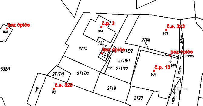 Kočov 106625632 na parcele st. 122 v KÚ Klíčov, Katastrální mapa