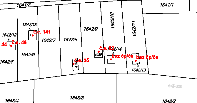 Žamberk 52 na parcele st. 4789 v KÚ Žamberk, Katastrální mapa