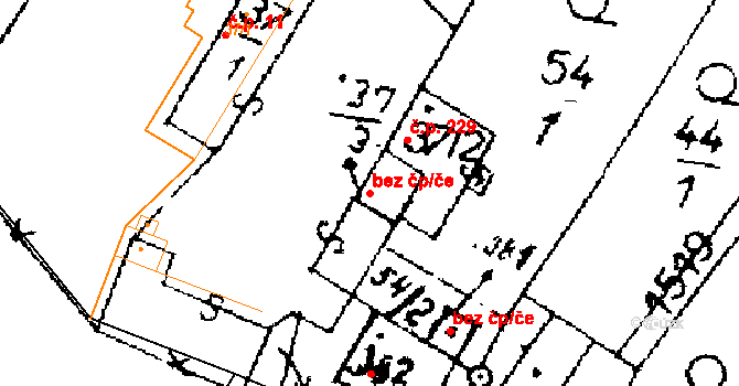 Horní Ředice 41819632 na parcele st. 37/3 v KÚ Horní Ředice, Katastrální mapa