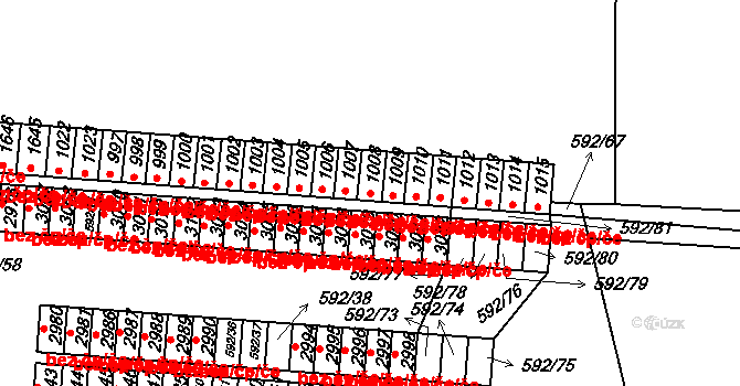 Milevsko 46182632 na parcele st. 1008 v KÚ Milevsko, Katastrální mapa