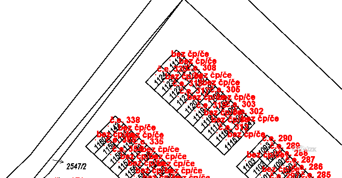 Pacov 49550632 na parcele st. 1122 v KÚ Pacov, Katastrální mapa