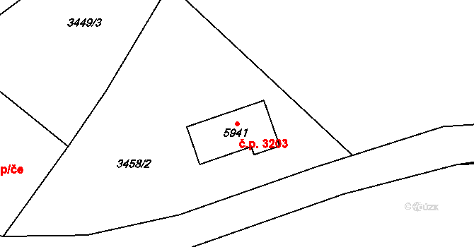 Dvůr Králové nad Labem 3203 na parcele st. 5941 v KÚ Dvůr Králové nad Labem, Katastrální mapa