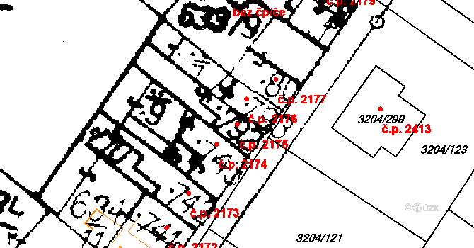 Podlusky 2175, Roudnice nad Labem na parcele st. 792 v KÚ Podlusky, Katastrální mapa