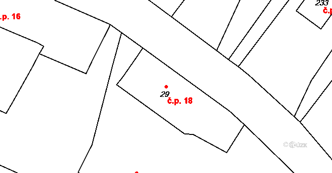 Přední Ptákovice 18, Strakonice na parcele st. 29 v KÚ Přední Ptákovice, Katastrální mapa