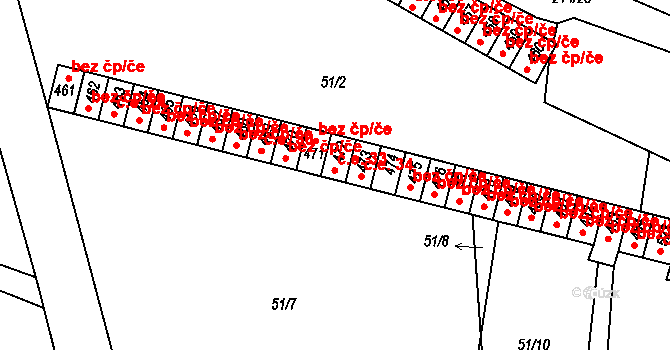 Dobroměřice 33 na parcele st. 472 v KÚ Dobroměřice, Katastrální mapa