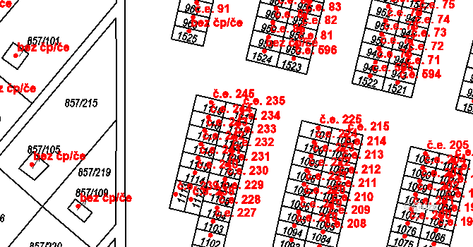 Řetenice 234, Teplice na parcele st. 1110 v KÚ Teplice-Řetenice, Katastrální mapa