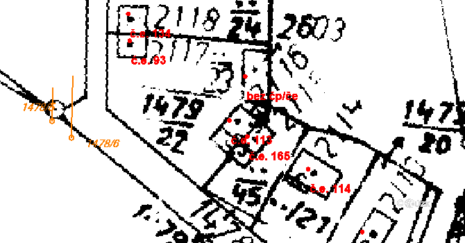 Byšičky 165, Lysá nad Labem na parcele st. 2115 v KÚ Lysá nad Labem, Katastrální mapa