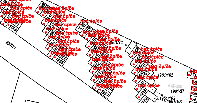 Milevsko 39954633 na parcele st. 1974 v KÚ Milevsko, Katastrální mapa