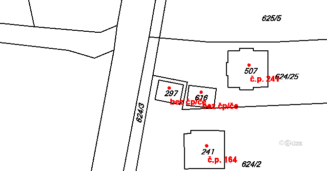 Kamenný Újezd 40682633 na parcele st. 297 v KÚ Kamenný Újezd u Rokycan, Katastrální mapa