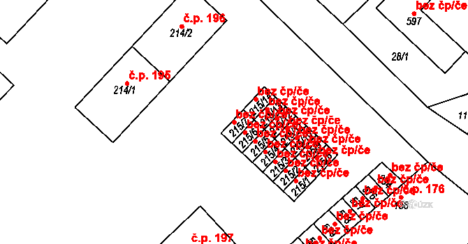 Horní Počaply 47915633 na parcele st. 215/7 v KÚ Horní Počaply, Katastrální mapa