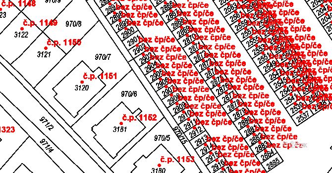 Sušice 39181634 na parcele st. 2907 v KÚ Sušice nad Otavou, Katastrální mapa