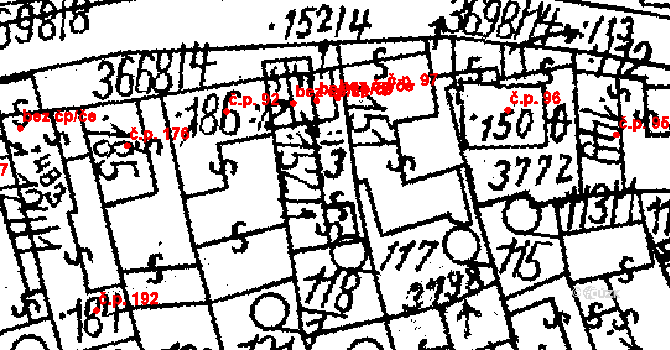 Dolní Cerekev 44515634 na parcele st. 152/3 v KÚ Dolní Cerekev, Katastrální mapa