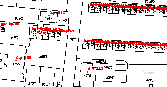 Holýšov 45186634 na parcele st. 783 v KÚ Holýšov, Katastrální mapa